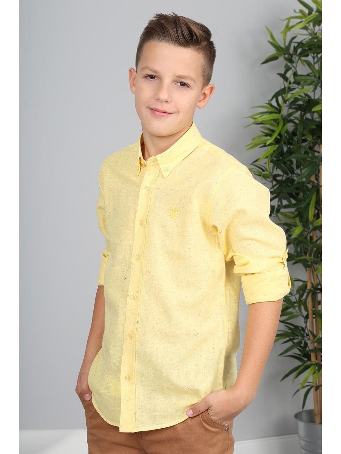 Yellow Speckled Shirt NDZ3803 - Online store - Boutique